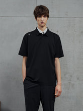 Men's Polo Shirt with Bonded Letter Print